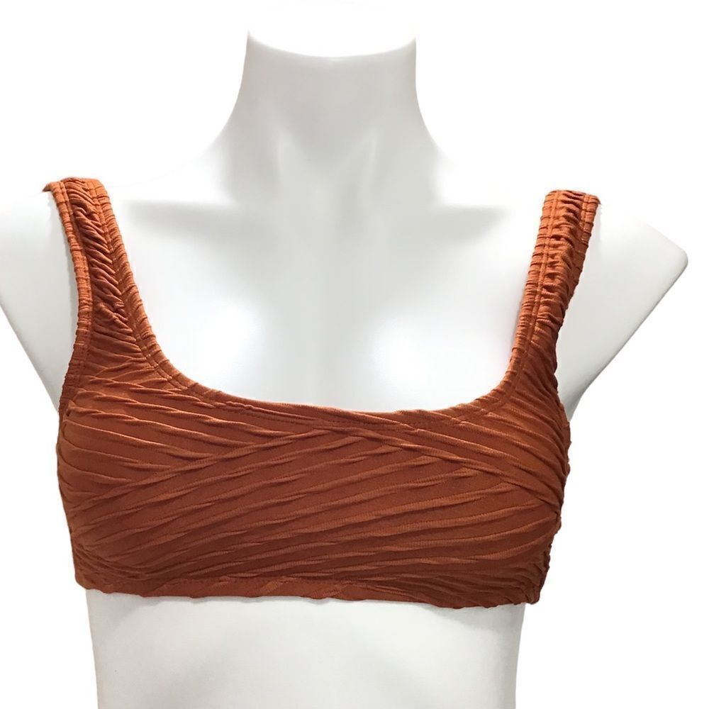 The Bikini Lab Brown Bikini Swim Top Good Condition Size Medium